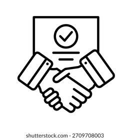 Ilustração do Vetor de Ícone da Estrutura de Tópicos do Contrato