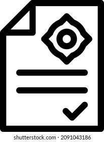 Agreement Outline Vector Icon Design
