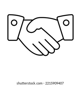 Agreement Outline Vector Icon Which Can Easily Modify Or Edit

