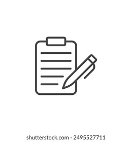 Icono de Acuerdo con contorno aislado sobre fondo blanco