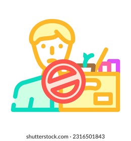 agreement rejecting color icon vector. agreement rejecting sign. isolated symbol illustration