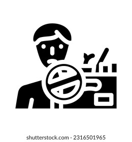 agreement rejecting glyph icon vector. agreement rejecting sign. isolated symbol illustration