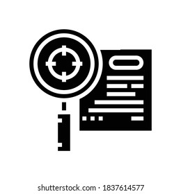 agreement research glyph icon vector. agreement research sign. isolated contour symbol black illustration