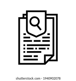 agreement research and health protect line icon vector. agreement research and health protect sign. isolated contour symbol black illustration