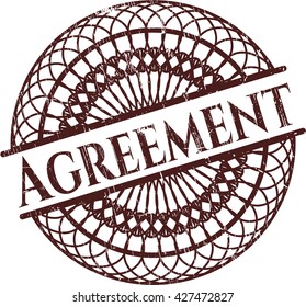 Agreement rubber seal with grunge texture