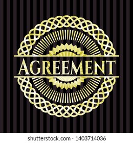 Agreement shiny emblem. Vector Illustration. Detailed.