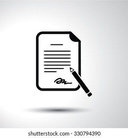 Agreement sign flat icon