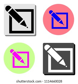 Agreement. simple flat vector icon illustration on four different color backgrounds