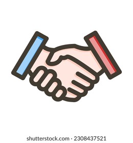 Agreement Thick Line Filled Colors For Personal And Commercial Use.
