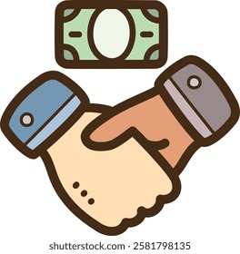 Agreement vector doodle illustration and graphic