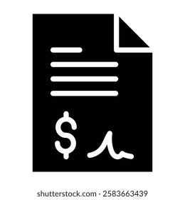 Agreement Vector Glyph Icon Vector Design