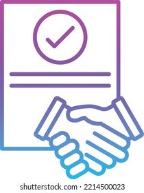Agreement vector icon. Can be used for printing, mobile and web applications.
