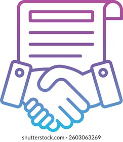 Agreement vector icon. Can be used for printing, mobile and web applications.