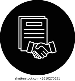 Agreement vector icon. Can be used for printing, mobile and web applications.