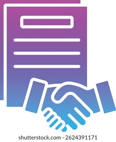 Icono de Vector Acuerdo. Se puede utilizar para aplicaciones de impresión, móviles y de Web.