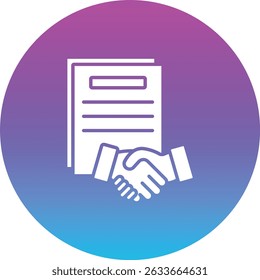 Agreement vector icon. Can be used for printing, mobile and web applications.