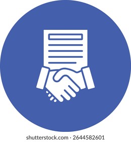 Ícone de vetor do contrato. Pode ser usado para impressão, aplicativos móveis e da Web.