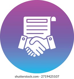 Icono de Vector Acuerdo. Se puede utilizar para aplicaciones de impresión, móviles y de Web.
