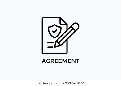 Agreement Vector Icon Or Logo Illustration