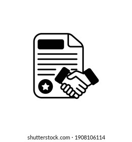 Agreement Vector icon style illustration. EPS 10 file