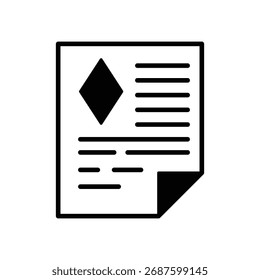 ícone Vetor do Contrato, que pode facilmente modificar ou editar
