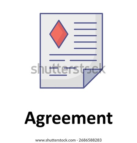 Agreement Vector icon which can easily modify or edit
