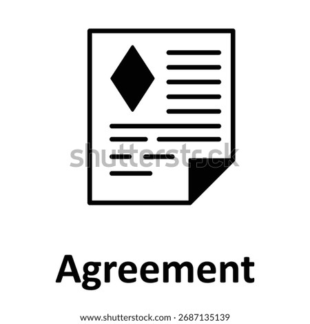 Agreement Vector icon which can easily modify or edit
