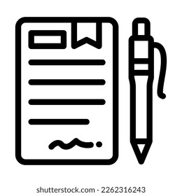 Agreement Vector Line Icon Design