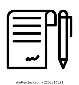 Agreement Vector Line Icon Design