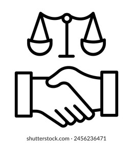 Agreement Vector Line Icon Design