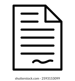 Agreement Vector Line Icon Design