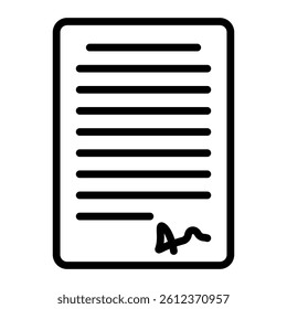 Agreement Vector Line Icon Design