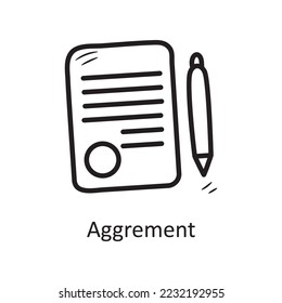Agreement vector outline Icon Design illustration. Business Symbol on White background EPS 10 File