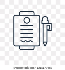 Agreement vector outline icon isolated on transparent background, high quality linear Agreement transparency concept can be used web and mobile