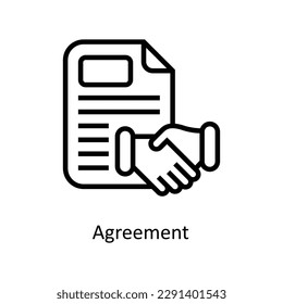 Agreement  Vector   outline Icons. Simple stock illustration stock