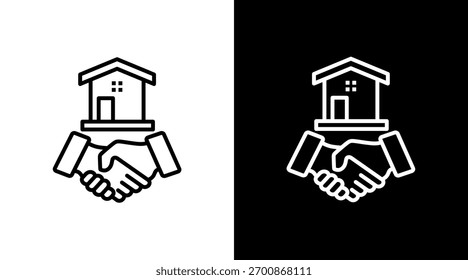 Diseño de conjunto de iconos blancos de Acuerdo