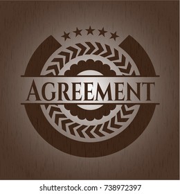 Agreement wood emblem. Retro