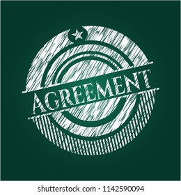 Agreement written with chalkboard texture