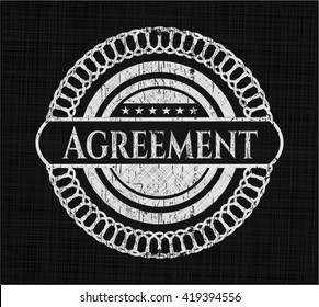 Agreement written with chalkboard texture