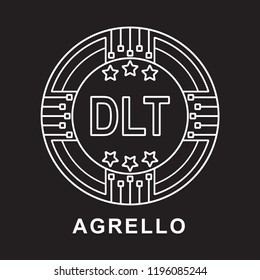  agrello coin DLT Cryptocurrency  icon blackground