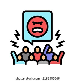 agression people color icon vector. agression people sign. isolated symbol illustration