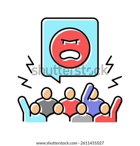 agression people color icon vector. agression people sign. isolated symbol illustration