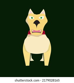 agressive dog vector design, pet vector image, simple dangerous dog design
