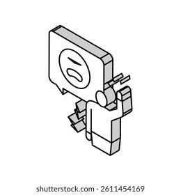 agressive person isometric icon vector. agressive person sign. isolated symbol illustration