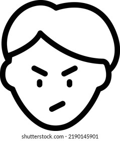 agressive Vector illustration on a transparent background.Premium quality symbols.Thin line vector  icon for concept and graphic design.