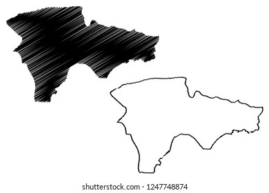 Agri (Provinces of the Republic of Turkey) map vector illustration, scribble sketch Agri ili map