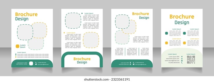 Agribusiness blank brochure design. Template set with copy space for text. Premade corporate reports collection. Editable 4 paper pages. Secular One Regular, Rajdhani-Semibold, Arial fonts used