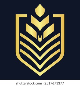 Logotipo de la agroindustria con color dorado