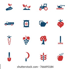 agricaltural vector color icons for web and user interface design