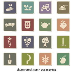 agricaltural vector icons for web and user interface design